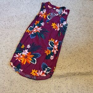 Old Navy Purple Floral Tunic Dress